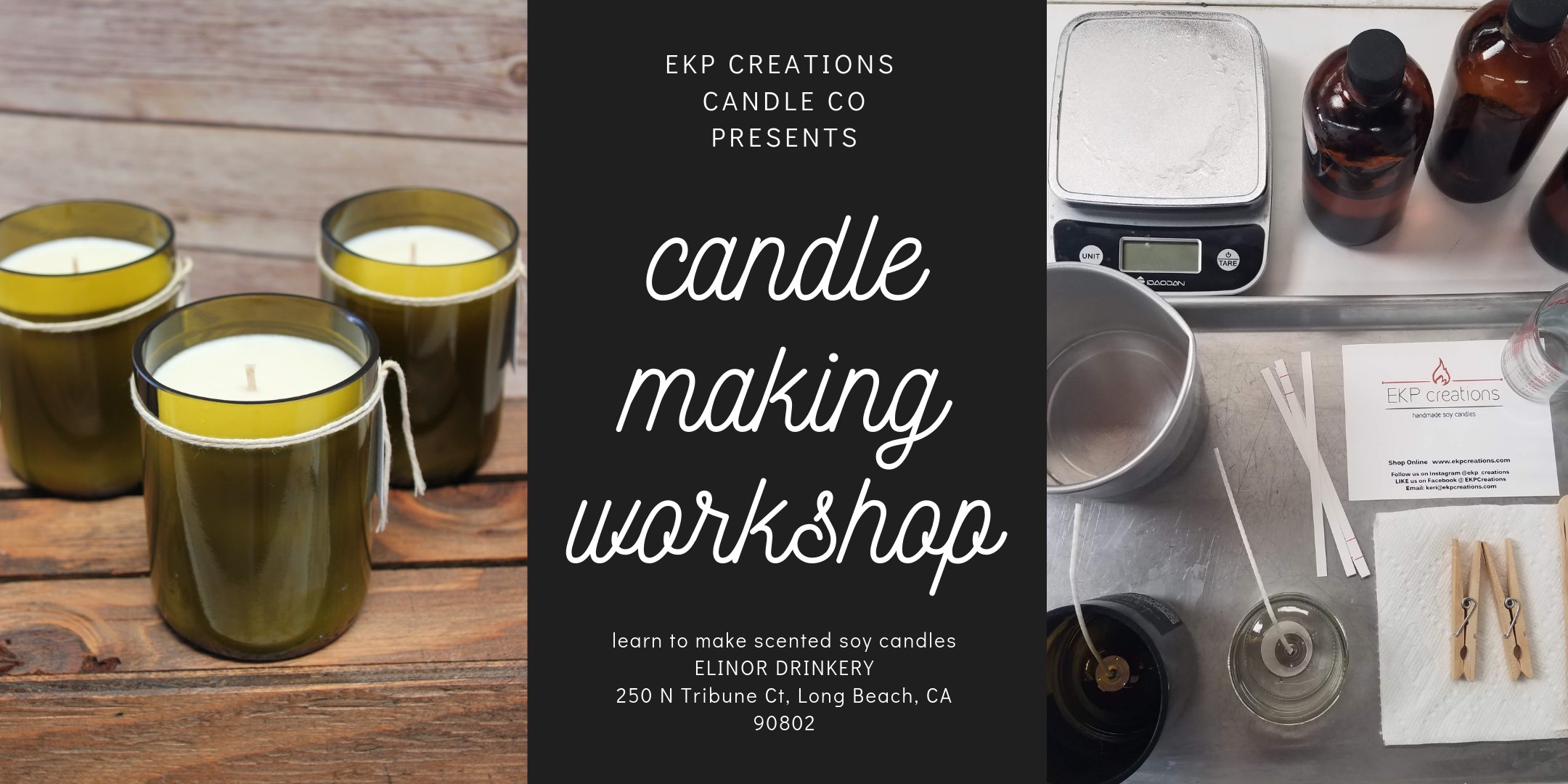 Organic Soy Wax Candle Workshop [Class in Online] @ Coastal Design  Workshops LLC