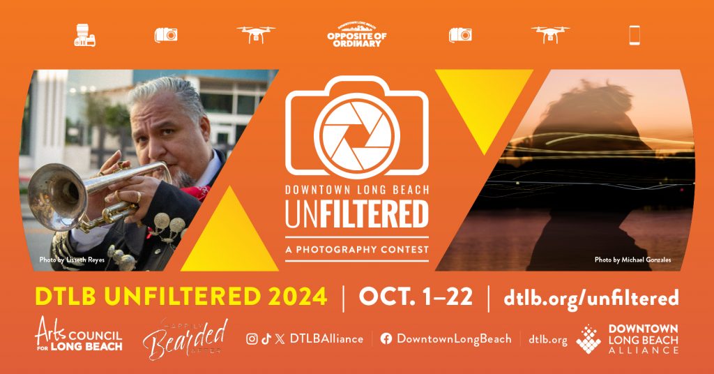 This is a graphic displaying photos and info about the DTLB Unfiltered 2024 photo contest, Oct. 1 - 22, 2024.