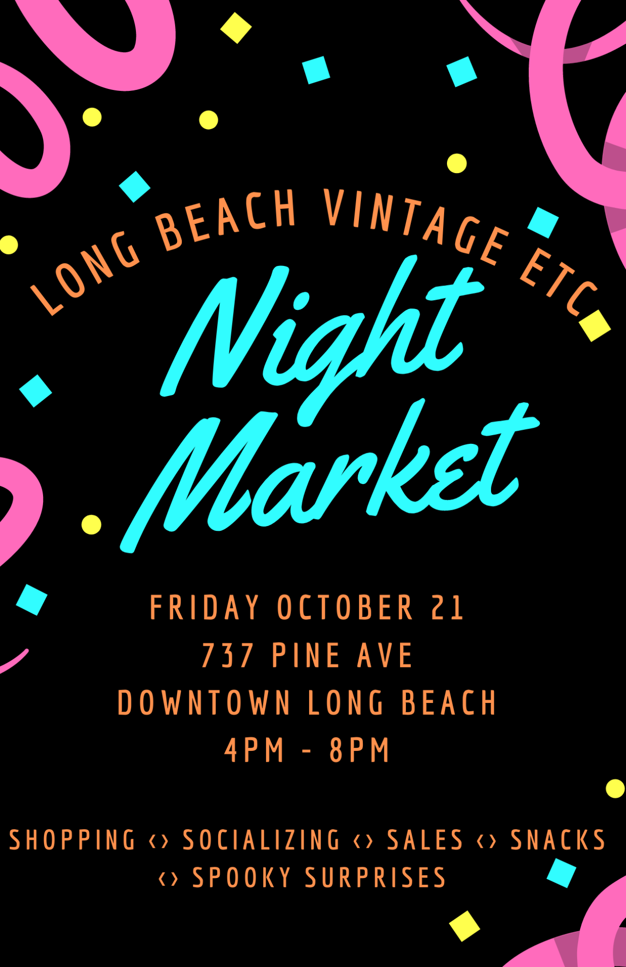 SPOOKY NIGHT MARKET DOWNTOWN! Downtown Long Beach Alliance