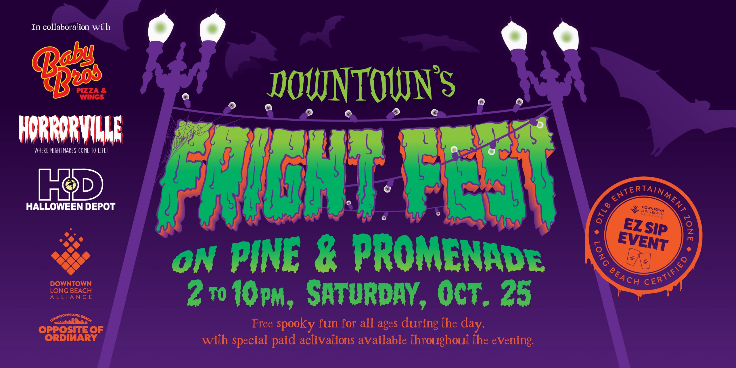 Downtown's Fright Fest flyer, Saturday, Oct. 25 from 2 to 10 PM.