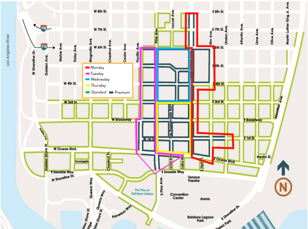 Long Beach Street Sweeping Schedule Map Pressure Washing Schedule | Downtown Long Beach Alliance